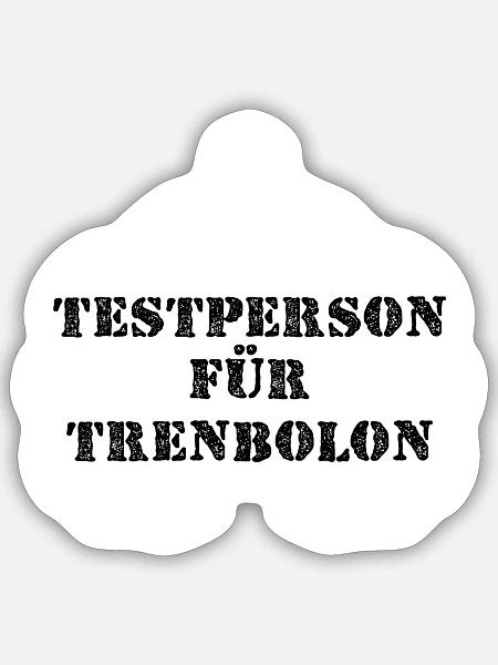 Testperson - Sticker Größe S (10 x 10 cm) - Mattweiß