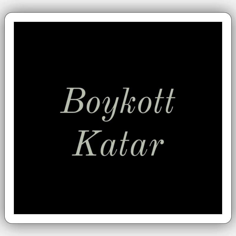 Boykott Katar Sticker Größe S (10 x 10 cm)