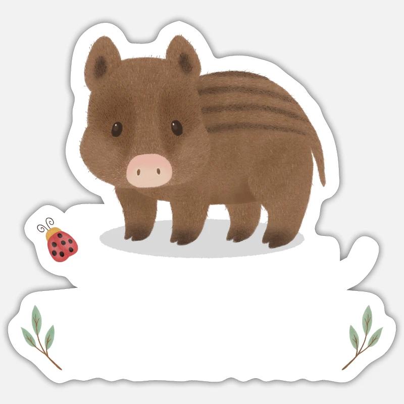 Futur Chasseur Comme Papa - Sticker taille S (10 x 10 cm) - blanc mat