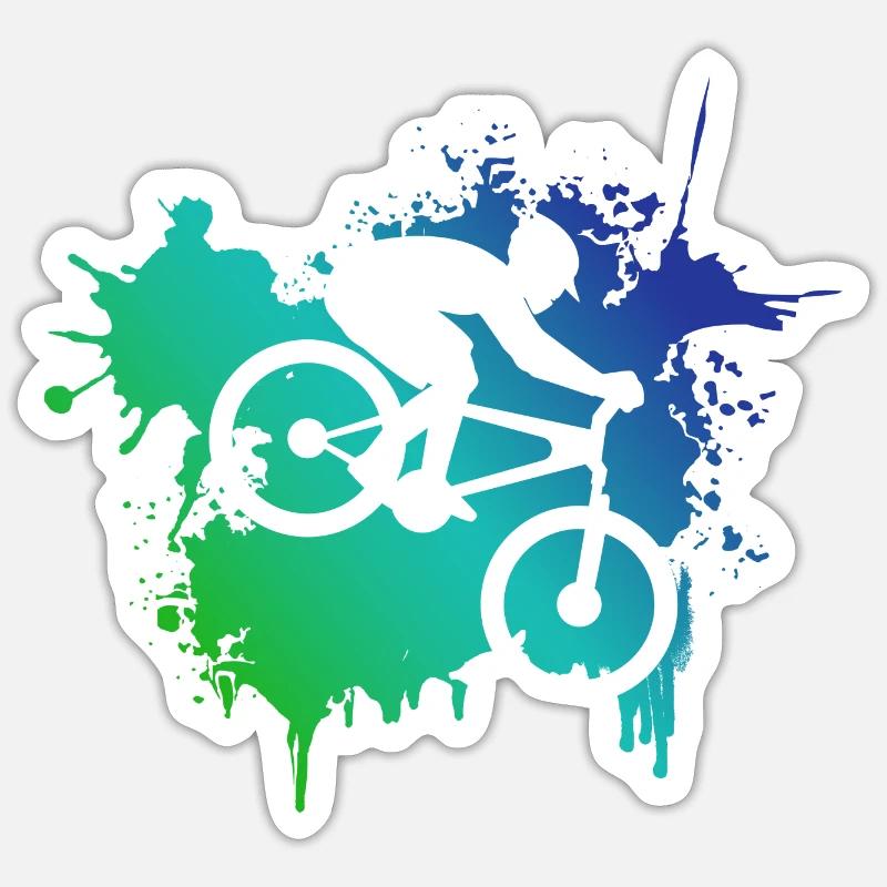 Vtt Splash Bike VTT - Sticker taille S (10 x 10 cm) - blanc mat