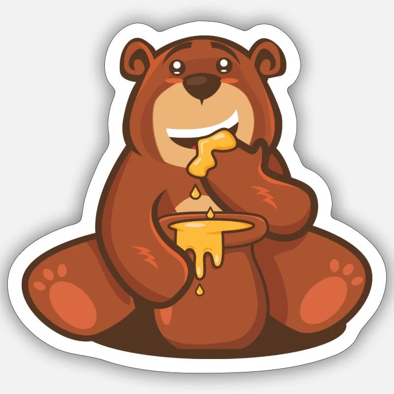 Kinkajou - Sticker taille S (10 x 10 cm) - blanc mat
