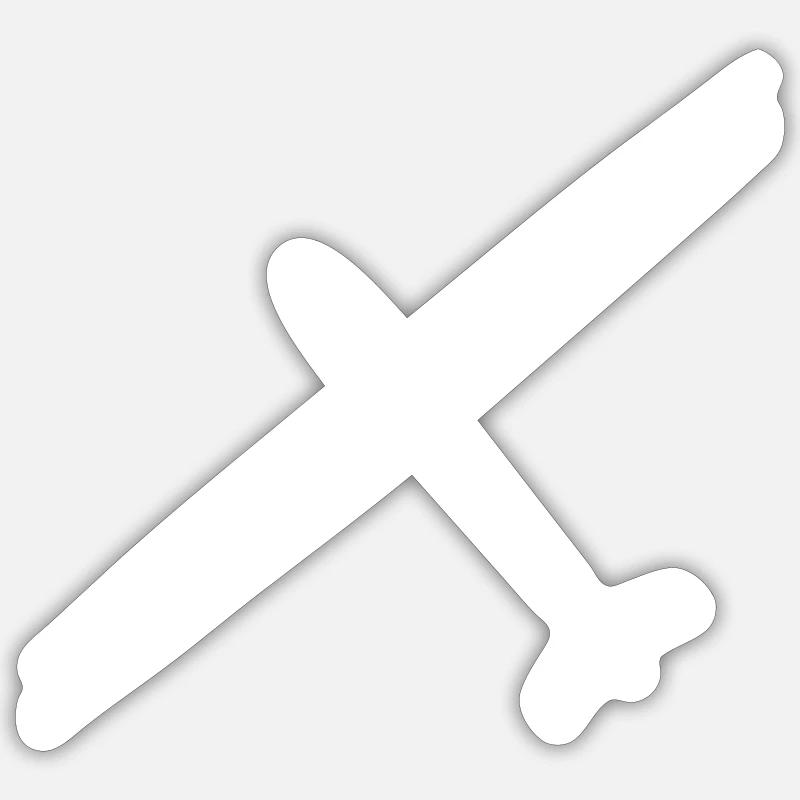 Glider Gliding Gliding Gliding Glider - Sticker size S (10 x 10 cm) - white matte