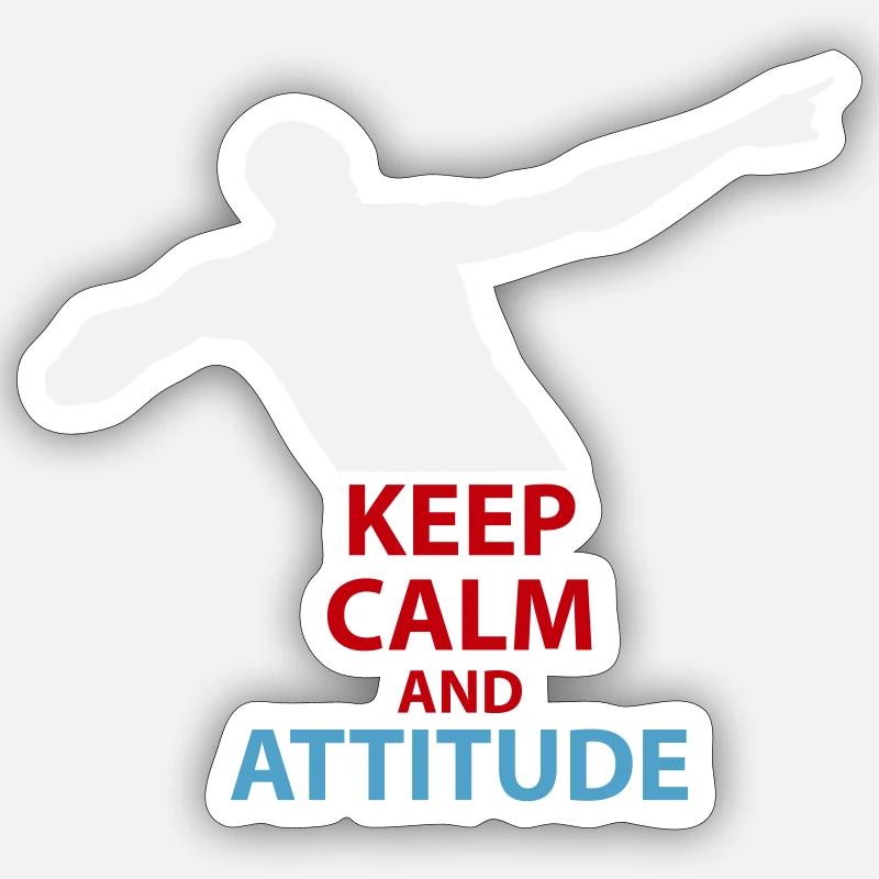 Stay Calm / Attitude / Bolt Posture Sticker size S (10 x 10 cm)