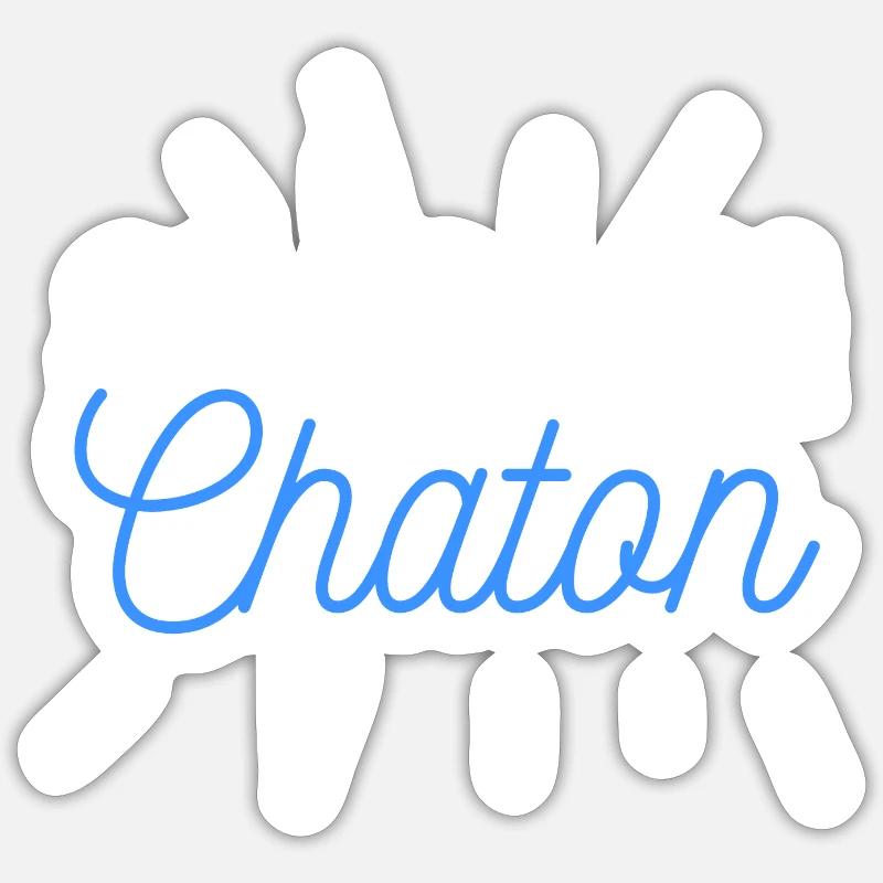 Appelle moi Chaton - Sticker taille S (10 x 10 cm) - blanc mat