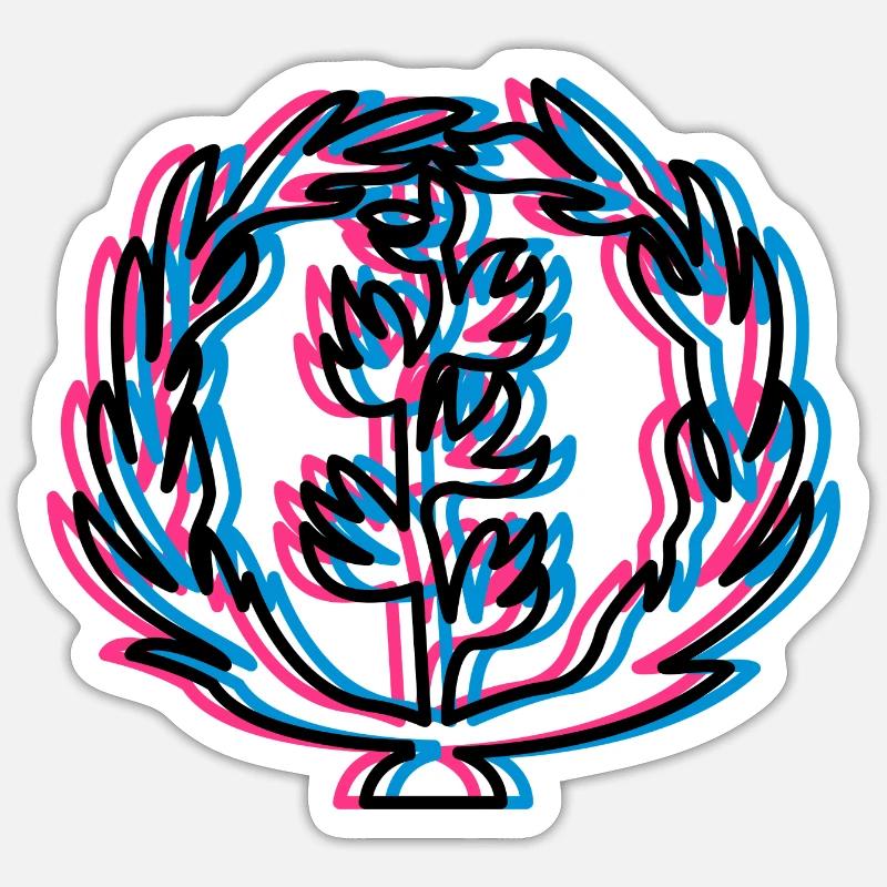 Érythrée - Sticker taille S (10 x 10 cm) - blanc mat