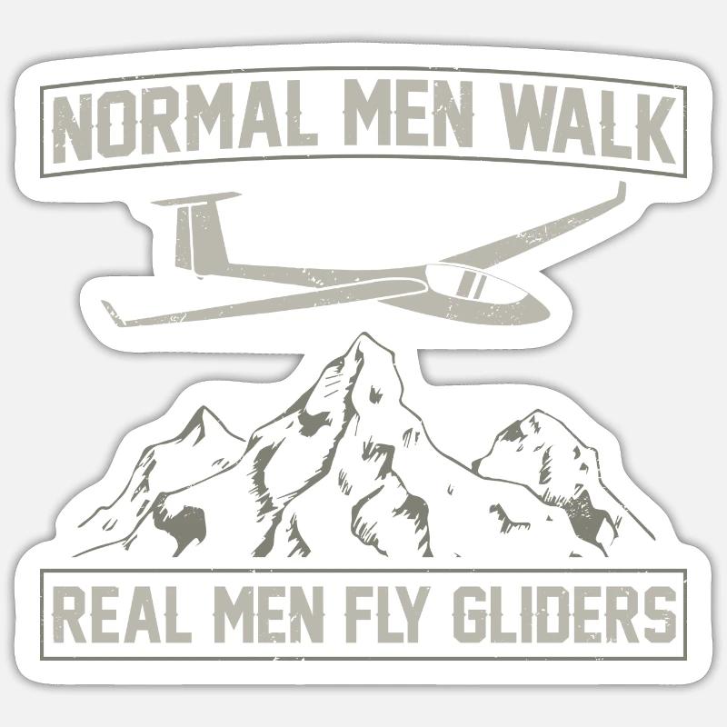 Gliding - Sticker size S (10 x 10 cm) - white matte