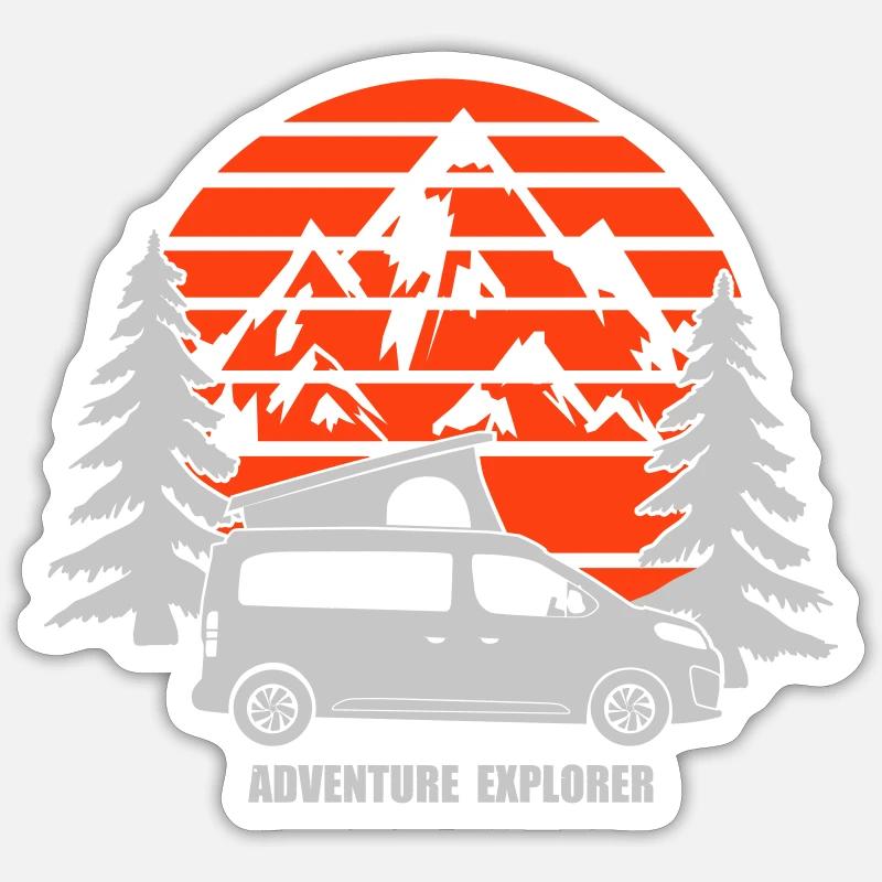 Adventure Explorer Van Sticker taille S (10 x 10 cm)
