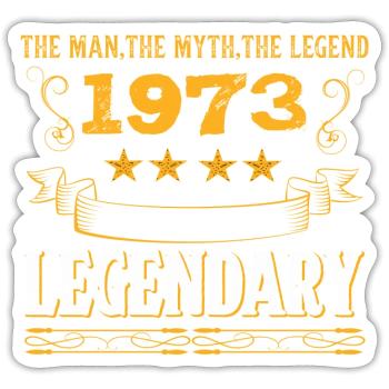 Legendary 1973 motif for vintage fans - Sticker size S (10 x 10 cm) - white matte - Front