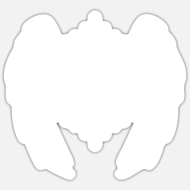 snowflake wings - Sticker size S (10 x 10 cm) - white matte
