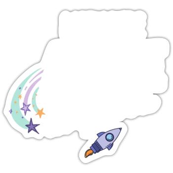 meilleure amie de l'univers cadeau amie - Sticker taille S (10 x 10 cm) - blanc mat - Devant