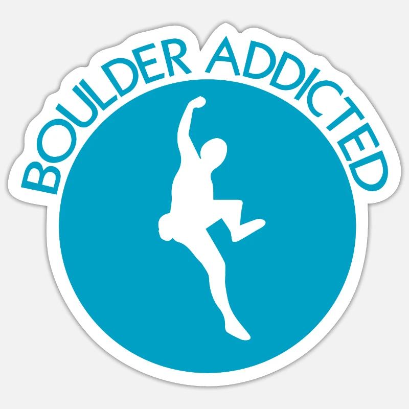 Bouldering Climbing Climbing - Sticker size S (10 x 10 cm) - white matte