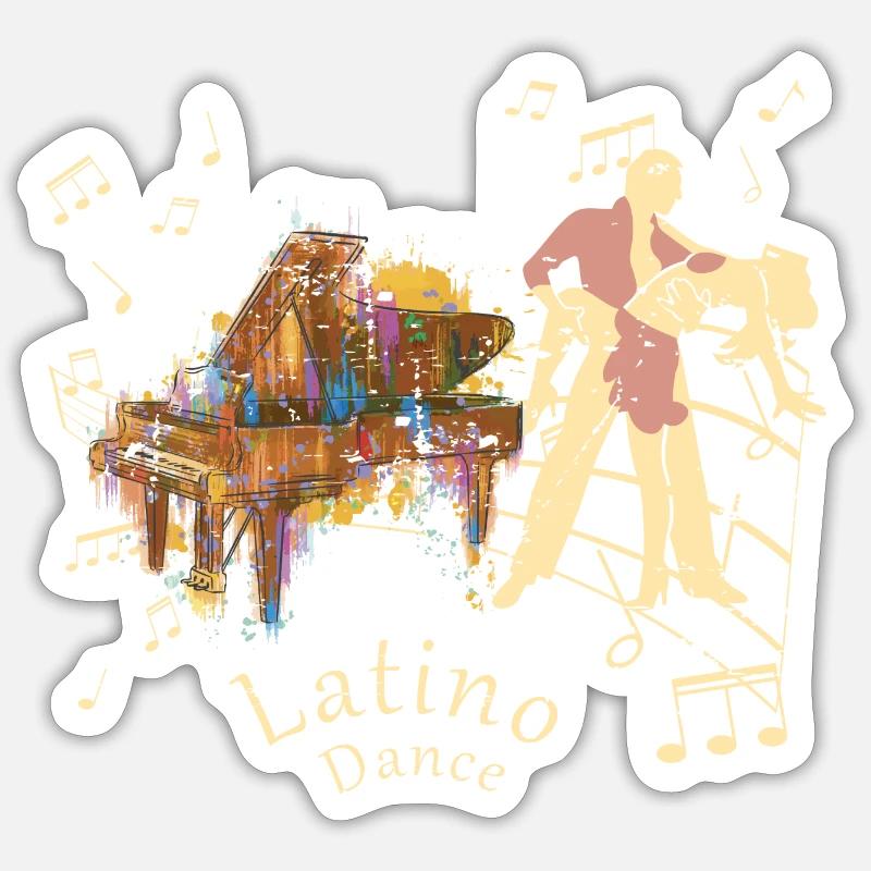 Latino Dancer - Sticker size S (10 x 10 cm) - white matte