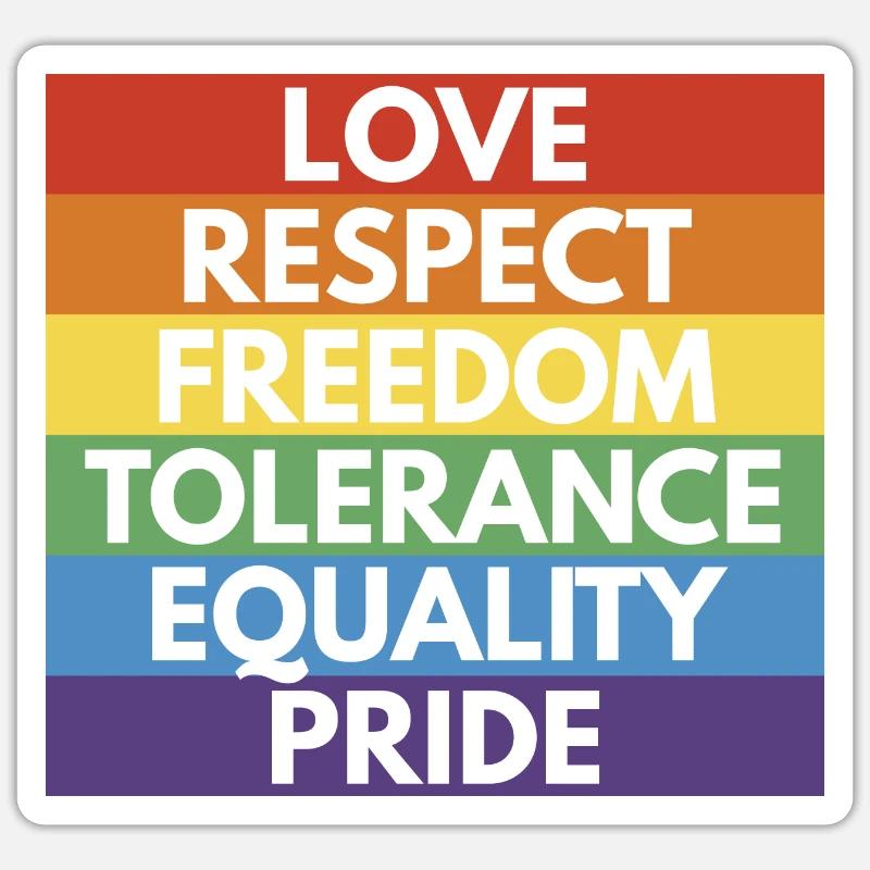 LGBTQ+ - Sticker taille S (10 x 10 cm) - blanc mat
