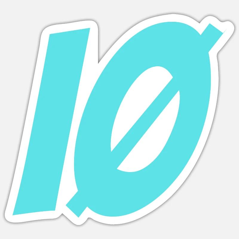 ÏLE D'OLERON IØ, bleu - Sticker taille S (10 x 10 cm) - blanc mat