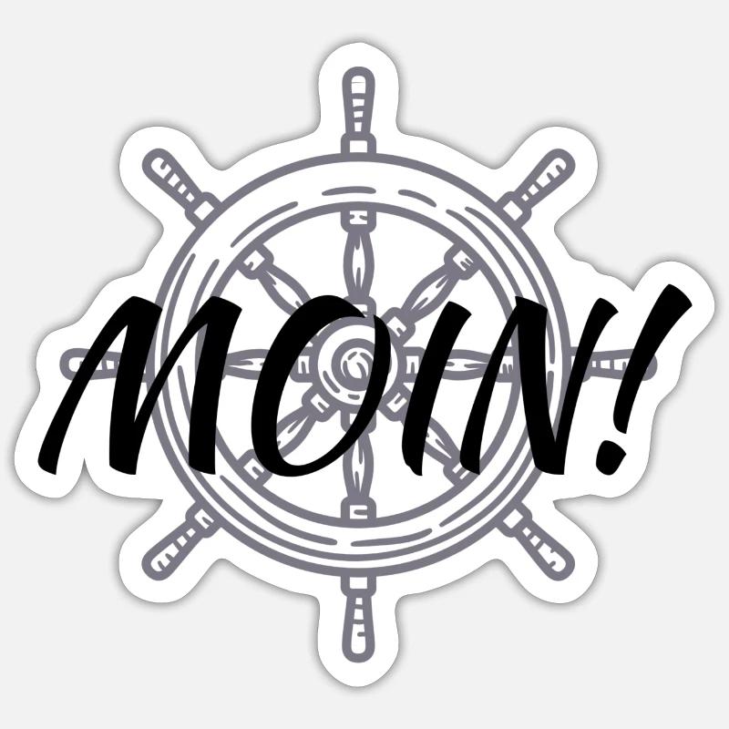 Moin - Sticker Größe S (10 x 10 cm) - Mattweiß