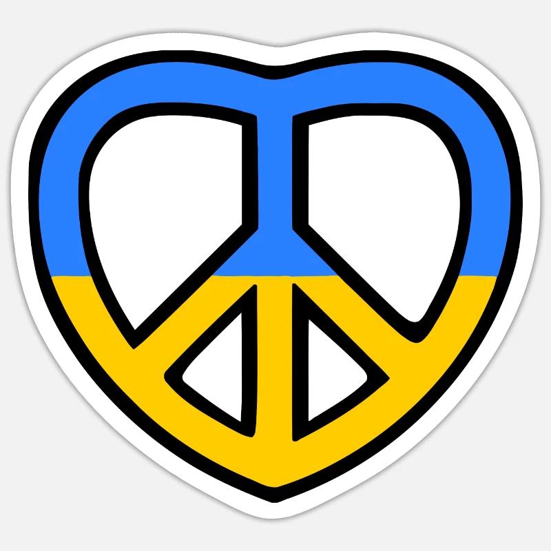 Ukraine - Sticker Größe S (10 x 10 cm) - Mattweiß