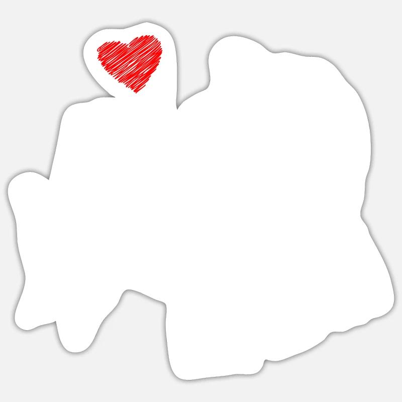 High Five Schaf - Sticker Größe S (10 x 10 cm) - Mattweiß