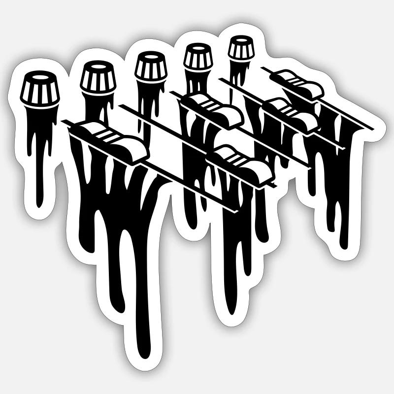 Drop Sound Controller Mixer - Sticker size S (10 x 10 cm) - white matte