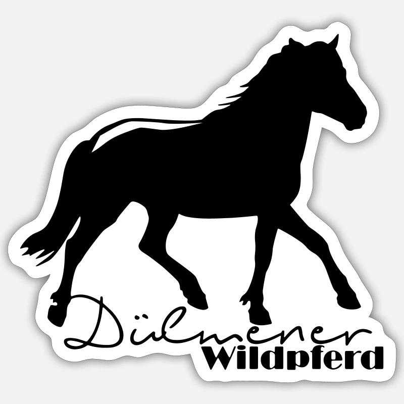 Dülmer Wildpferd Sticker Größe S (10 x 10 cm)