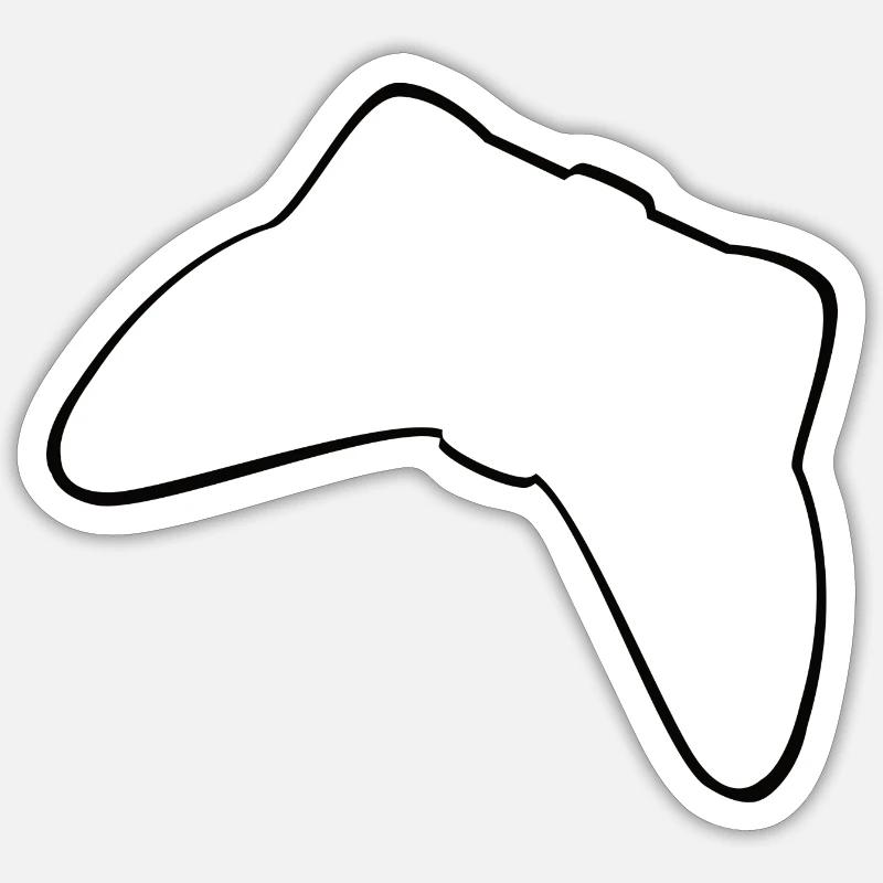 Controller Black - Sticker size S (10 x 10 cm) - white matte
