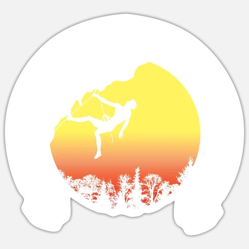 Eher klettern Reiseführer Gift Sticker Größe S (10 x 10 cm)