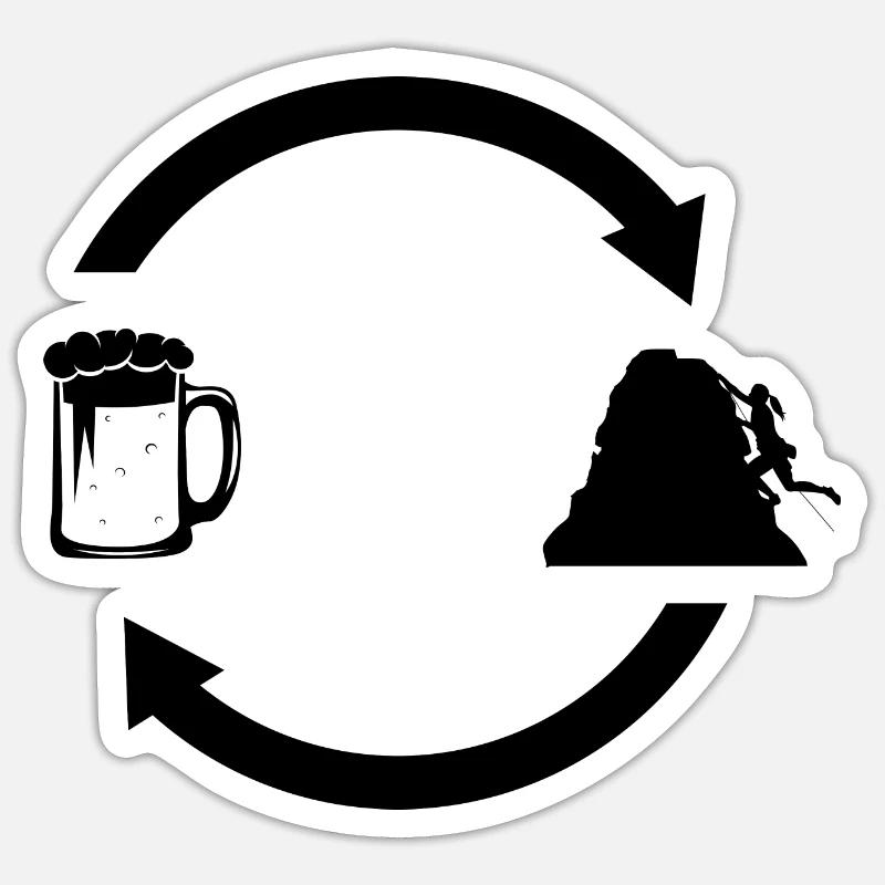 Bier loading Pfeile und Klettern 1 - Sticker Größe S (10 x 10 cm)