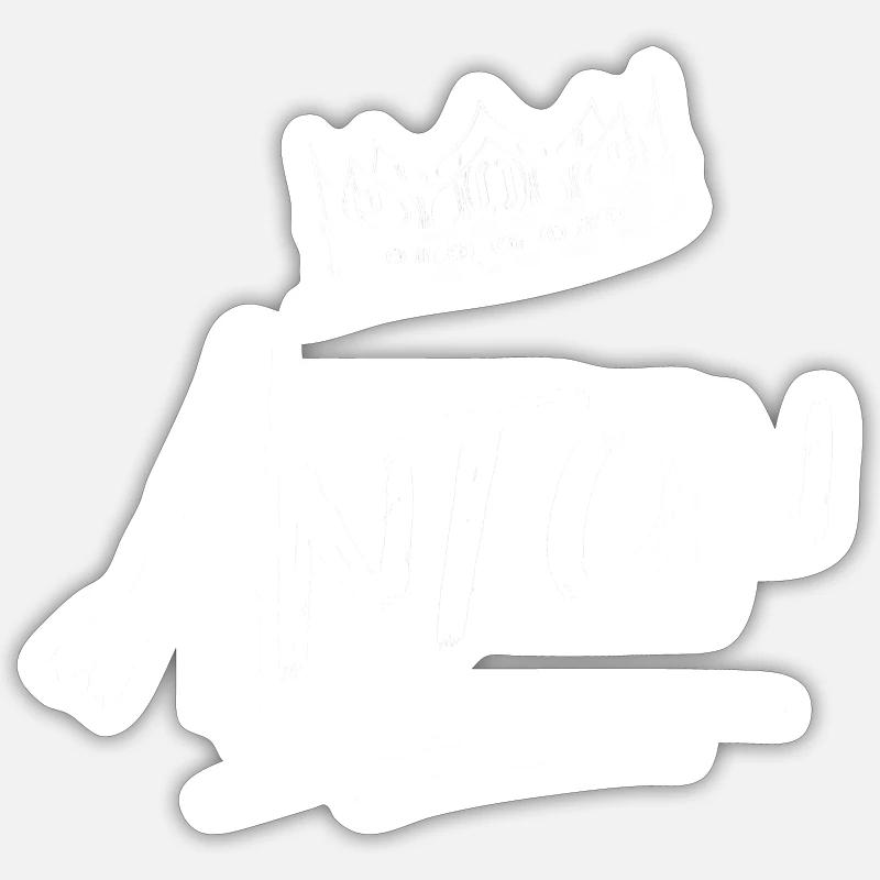 Anton - Sticker size S (10 x 10 cm) - white matte