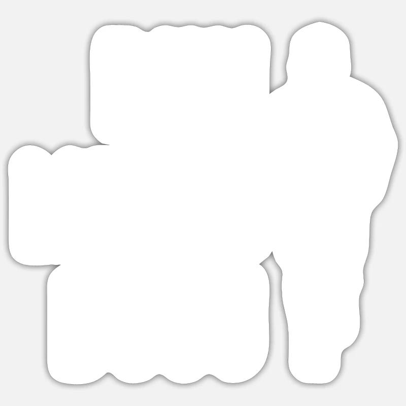 Course de marathon - Sticker taille S (10 x 10 cm) - blanc mat