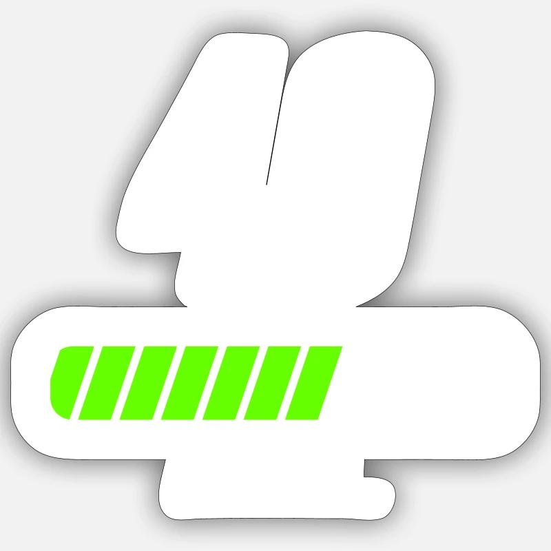 40. Geburtstag Loading Ladebalken Sticker Größe S (10 x 10 cm)