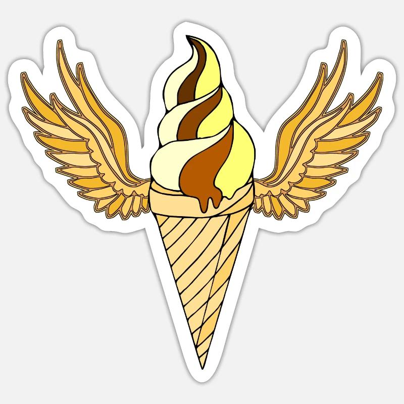 Ice cream - Sticker size S (10 x 10 cm) - white matte
