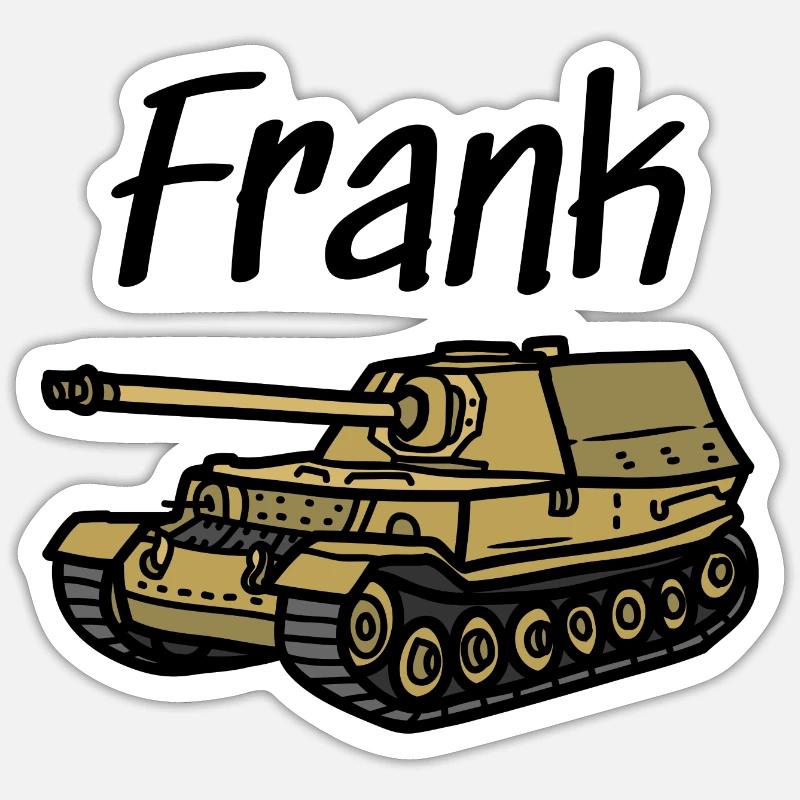 Frank Der Panzer Sticker Größe S (10 x 10 cm)