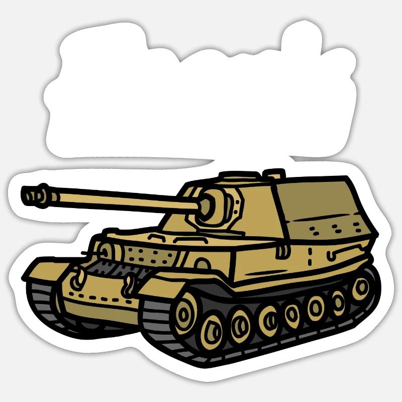 Frank Der Panzer Sticker Größe S (10 x 10 cm)