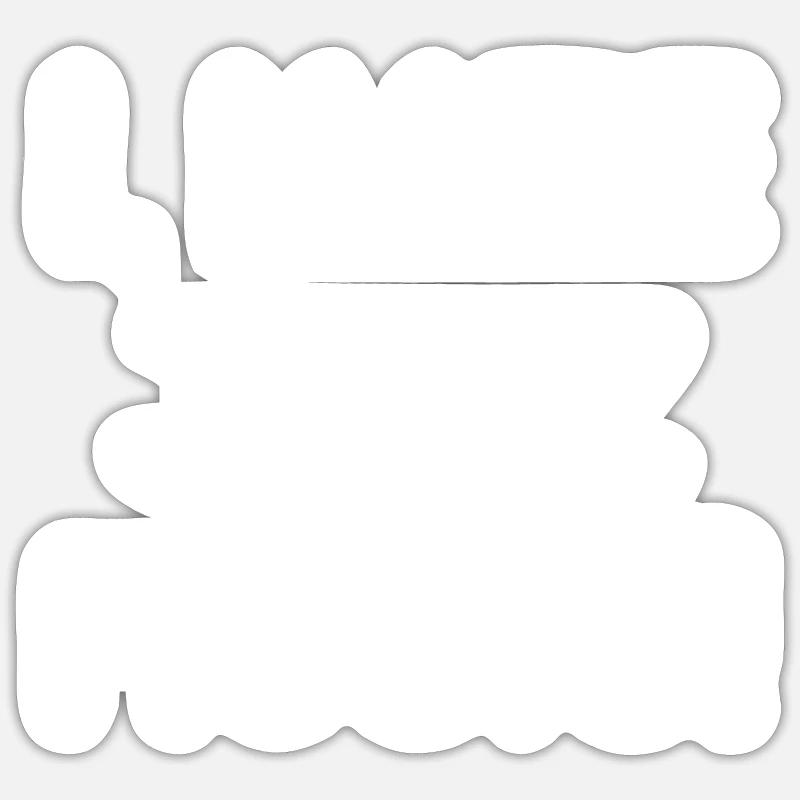 I. HATE JAZZ MUSIC - Sticker size S (10 x 10 cm) - white matte