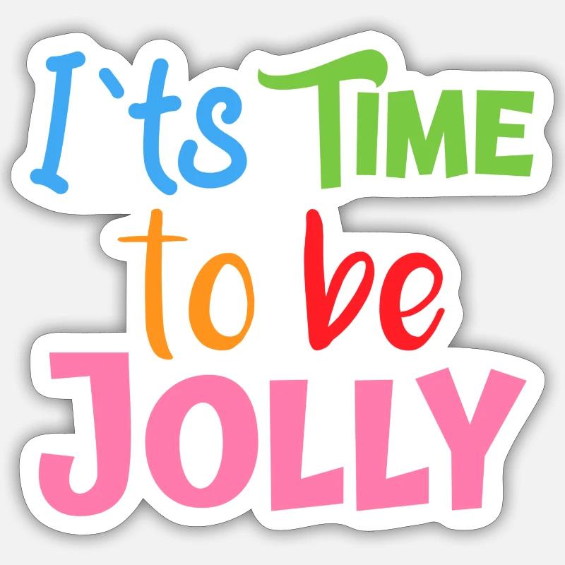 jolly's time - Sticker taille S (10 x 10 cm) - blanc mat