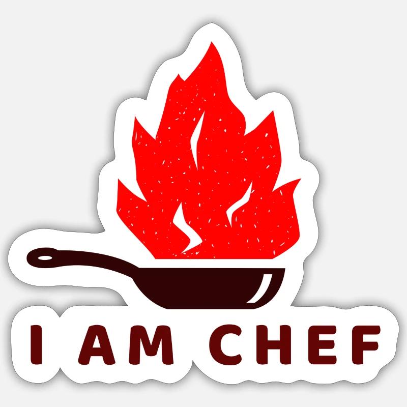 Je suis Chef Logo Sticker taille S (10 x 10 cm)