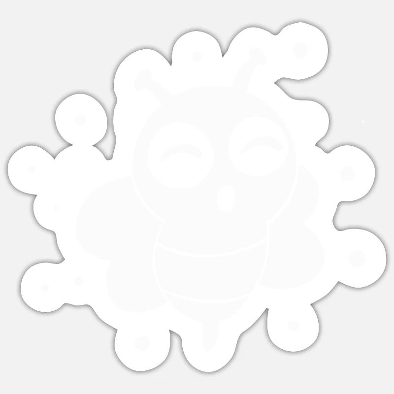 funny bee - nature - insect - Sticker size S (10 x 10 cm) - white matte