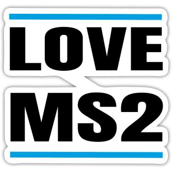 Mein Schiff 2 Chemise d’amour - Sticker taille S (10 x 10 cm) - blanc mat - Devant