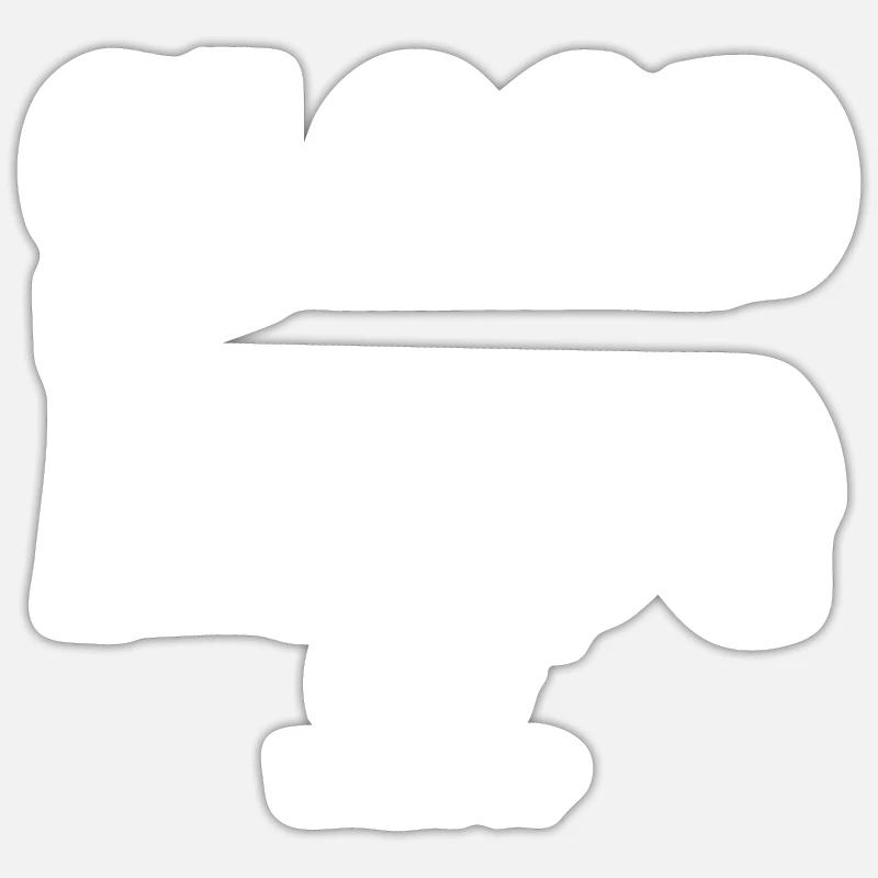 Drôle de sloth design mode veille Sticker taille S (10 x 10 cm)