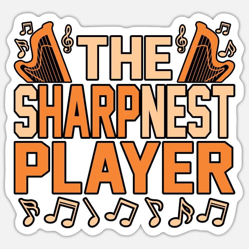 Harfe Sticker Größe S (10 x 10 cm)