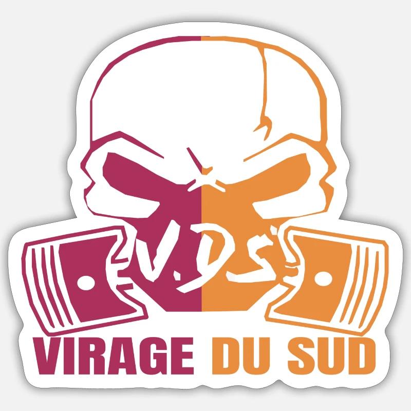 VIRAGE DU SUD - Sticker taille S (10 x 10 cm) - blanc mat