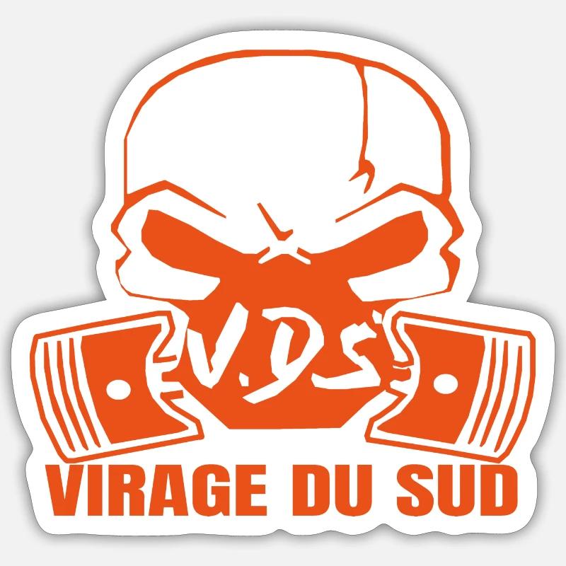 VIRAGE DU SUD - Sticker taille S (10 x 10 cm) - blanc mat