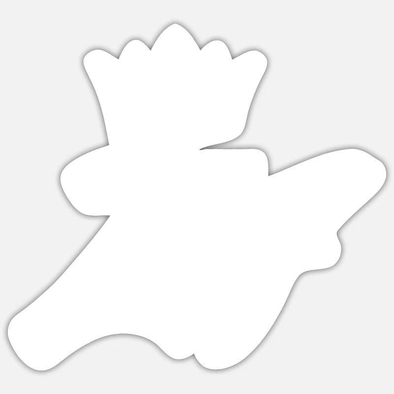 27 Couronne numérique - Sticker taille S (10 x 10 cm) - blanc mat