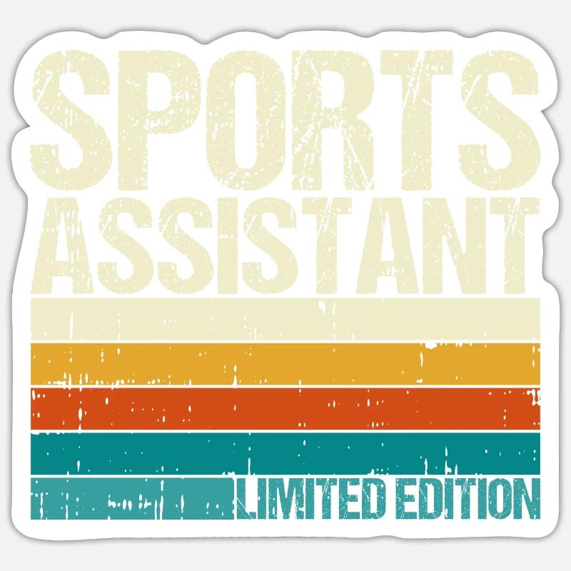 Sportassistent - Sticker Größe S (10 x 10 cm) - Mattweiß