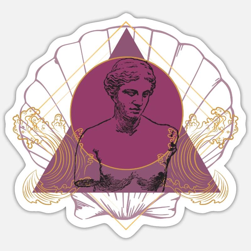 Déesse Aphrodite - Vénus, déesse de l’amour Sticker taille S (10 x 10 cm)