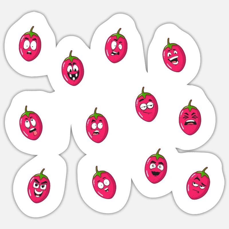 Tamarillo - Sticker Größe S (10 x 10 cm) - Mattweiß