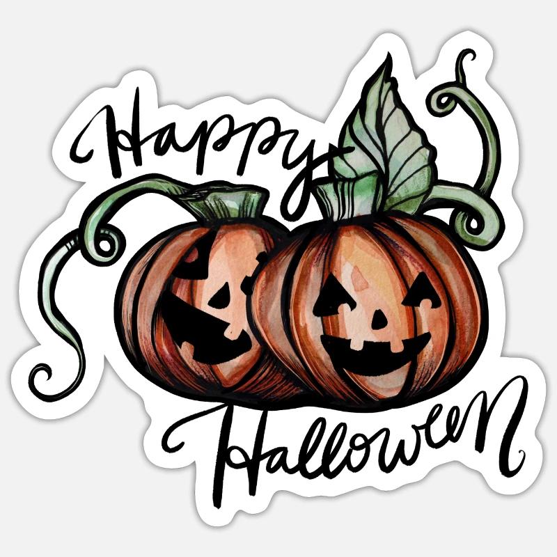 Joyeux halloween - Sticker taille S (10 x 10 cm) - blanc mat