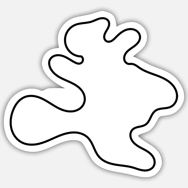 Stain - Sticker size S (10 x 10 cm) - white matte