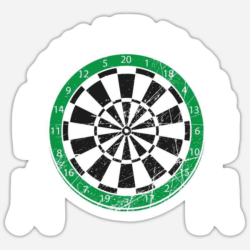 Fléchettes Fléchettes Dartboard Lancer Flèche - Sticker taille S (10 x 10 cm) - blanc mat