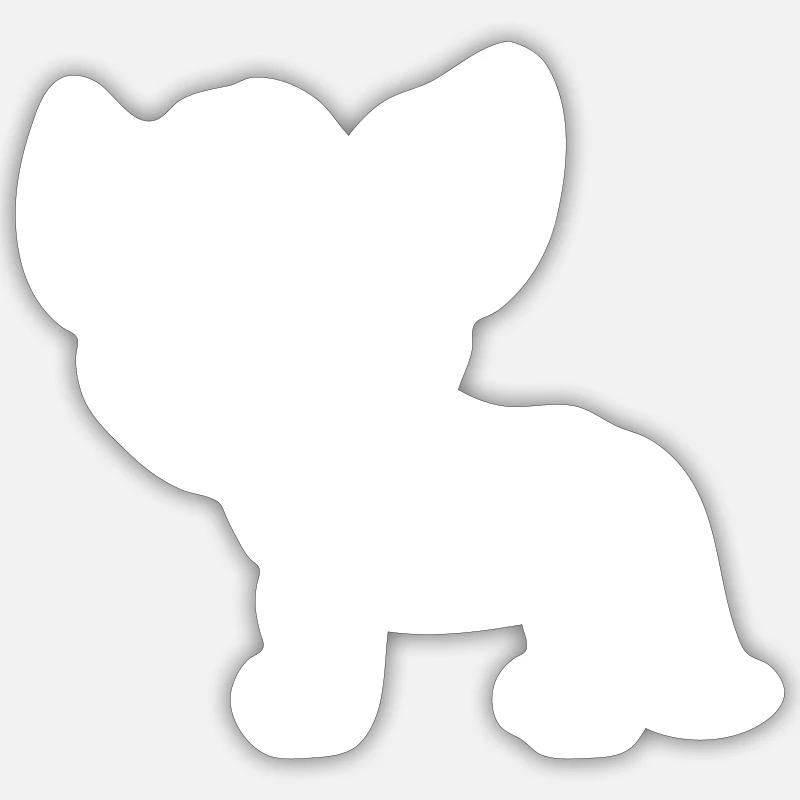 Hyäne Comic Tier - Sticker Größe S (10 x 10 cm) - Mattweiß