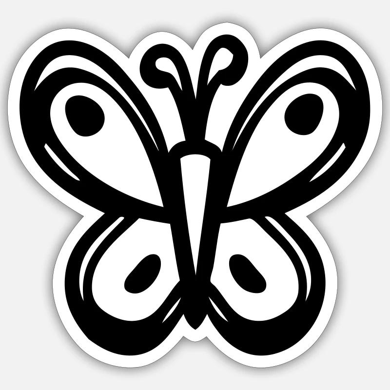 Butterfly - Sticker size S (10 x 10 cm) - white matte